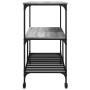 Carrito de cocina madera ingeniería gris Sonoma 100x50x95 cm
