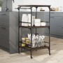 Carrito de cocina madera ingeniería roble marrón 60,5x50x105cm