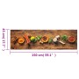 Alfombra de cocina lavable terciopelo dibujo especias 45x150 cm