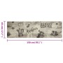 Alfombra de cocina lavable terciopelo gris café 45x150 cm