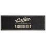 Alfombra de cocina lavable terciopelo texto café 60x180 cm
