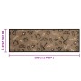 Alfombra de cocina lavable terciopelo marrón Morning 60x180 cm