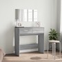 Tocador con espejo color gris Sonoma 80x39x80 cm