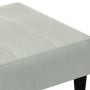 Reposapiés de terciopelo gris claro 77x55x31 cm