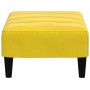 Reposapiés de terciopelo amarillo 77x55x31 cm