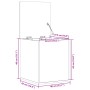 Caja de almacenaje madera ingeniería gris hormigón 40x42x46 cm