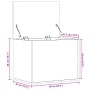 Caja de almacenaje madera de ingeniería negro 60x42x46 cm