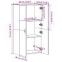 Armario archivador madera de ingeniería blanco 60x32x115 cm