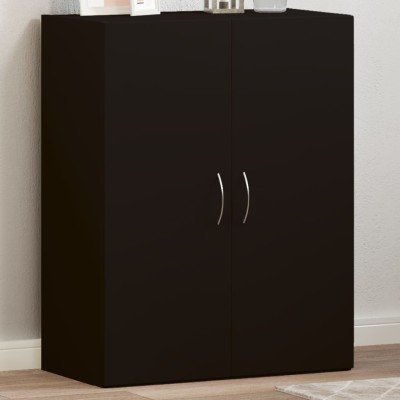Armario archivador madera de ingeniería negro 60x32x77,5 cm