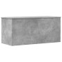 Caja de almacenaje madera ingeniería gris hormigón 100x42x46 cm