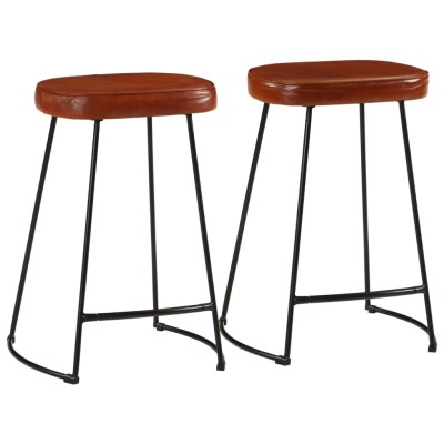 Taburetes de bar 2 uds marrón oscuro 41x29x62 cm
