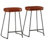 Taburetes de bar 2 uds marrón oscuro 41x29x62 cm