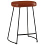 Taburetes de bar 2 uds marrón oscuro 41x29x62 cm