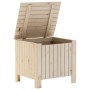 Caja de almacenaje con tapa RANA madera maciza pino 60x49x54 cm