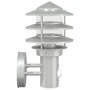 Apliques de exterior con sensor 2 unidades acero inoxidable