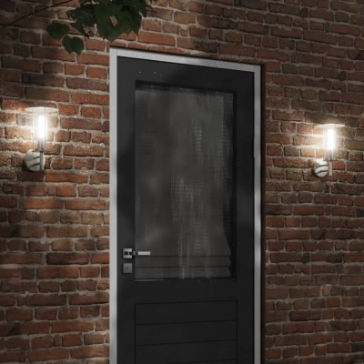 Aplique de exterior de acero inoxidable plateado