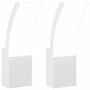 Lámparas de pared LED de exterior 2 uds aluminio fundido blanco