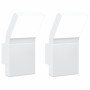 Lámparas de pared LED de exterior 2 uds aluminio fundido blanco