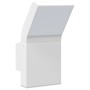 Lámparas de pared LED de exterior 2 uds aluminio fundido blanco