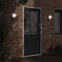 Lámparas de pared LED exterior con sensor 2 uds aluminio negro