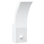 Lámparas de pared LED exterior con sensor 2 uds aluminio blanco