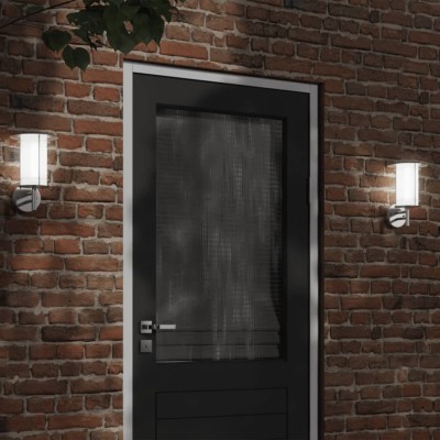 Aplique de exterior de acero inoxidable plateado