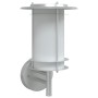 Aplique de exterior de acero inoxidable plateado