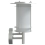 Aplique de exterior de acero inoxidable plateado