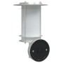 Aplique de exterior de acero inoxidable plateado