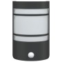 Apliques de exterior con sensor 2 uds acero inoxidable negro