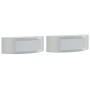 Apliques de exterior 2 unidades acero inoxidable plateado