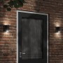 Lámparas de pared de exterior 2 uds aluminio fundido negro