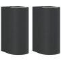 Lámparas de pared de exterior 2 uds aluminio fundido negro