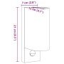 Lámparas de pared de exterior con sensor 2 uds aluminio negro
