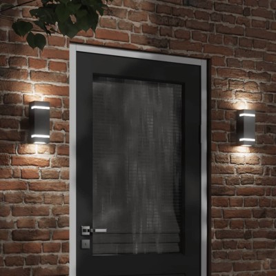 Aplique de exterior de acero inoxidable negro