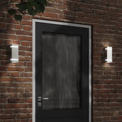 Aplique de exterior de acero inoxidable plateado