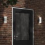 Aplique de exterior de acero inoxidable plateado