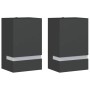 Apliques de exterior 2 unidades acero inoxidable negro