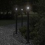 Lámpara de suelo de exterior acero inoxidable negro 100 cm