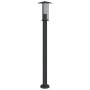 Lámpara de suelo de exterior acero inoxidable negro 100 cm
