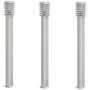 Lámparas de suelo de exterior 3 uds acero inoxidable 110 cm