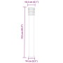 Lámparas de suelo de exterior 3 uds acero inoxidable 110 cm