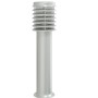 Lámparas de suelo exterior con enchufe 3 uds acero inox 60 cm