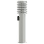 Lámparas de suelo exterior con enchufe 3 uds acero inox 60 cm