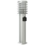 Lámparas de suelo exterior con enchufe 3 uds acero inox 60 cm
