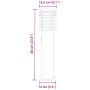 Lámparas de suelo exterior con enchufe 3 uds acero inox 60 cm