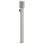 Lámparas de suelo exterior con enchufe 3 uds acero inox 110 cm