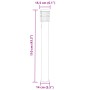 Lámparas de suelo exterior con enchufe 3 uds acero inox 110 cm
