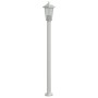 Lámpara de suelo de exterior acero inoxidable plateado 120 cm