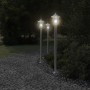 Lámpara de suelo de exterior acero inoxidable plateado 120 cm